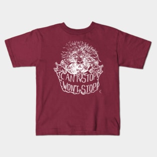 White Dragon. Can't Stop! Won't Stop! Kids T-Shirt